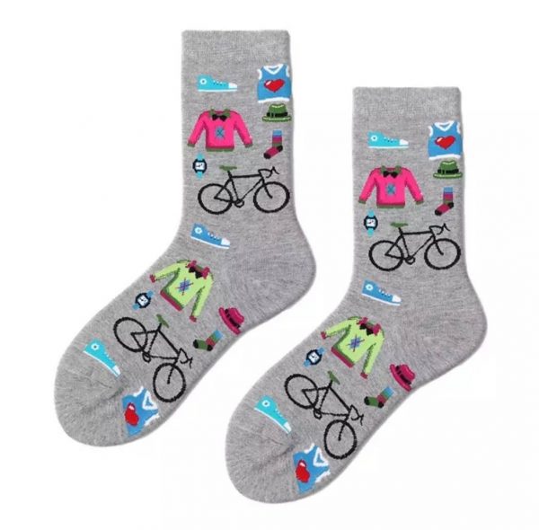 fiets sokken grijs