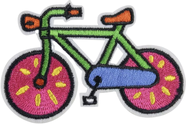 Strijk / naai  embleem fiets