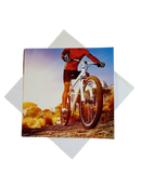 Kaart met fiets, racefiets en mountainbike