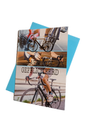 Kaart met fiets, racefiets en mountainbike