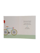 Verjaardagskaart racefiets voor vader met enveloppe
