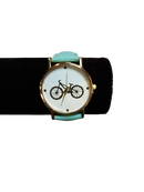 Horloge met gouden fiets