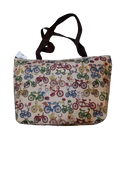 Handtas/koeltas met fietsjes met rits