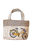 Kleine handtas fiets met rits sluiting