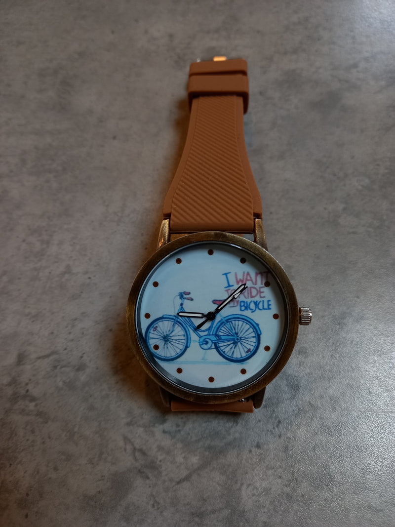 Horloge Silicone band fiets