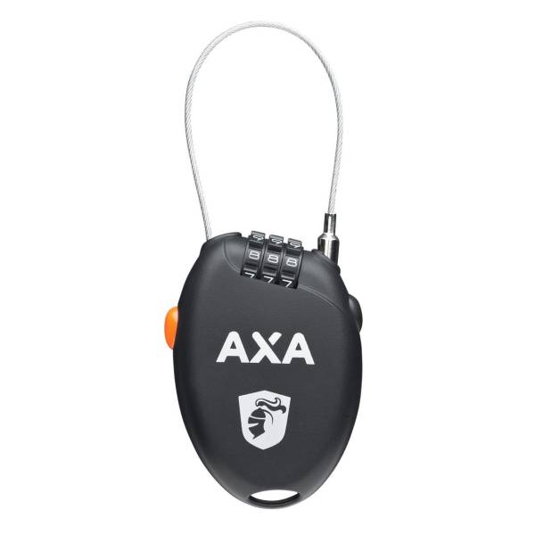 Axa Roll Retractable Cijferslot 75 cm - Zwart