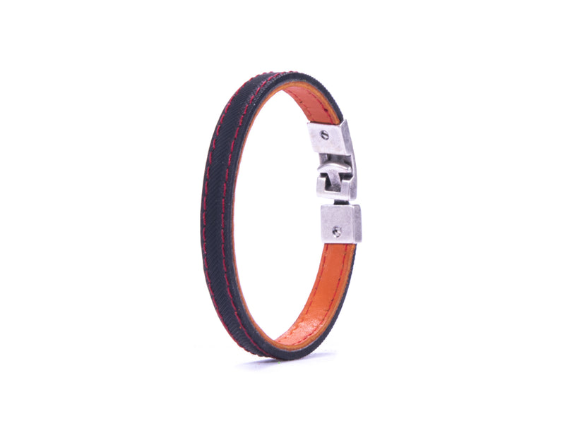 Cycled leren armband