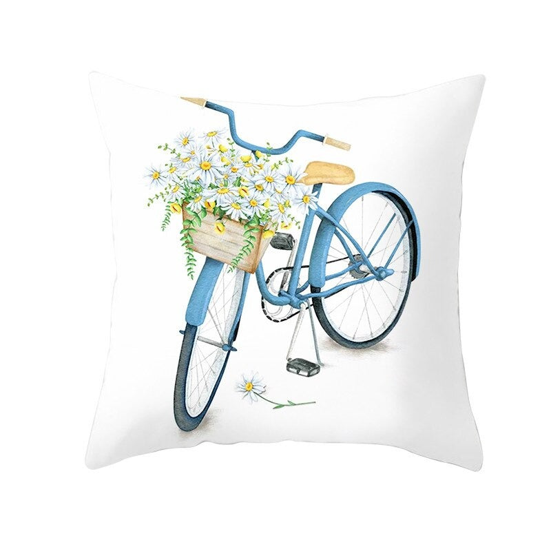 Kussenhoes fiets 45x45 cm