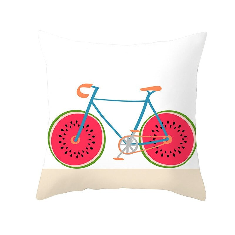 Kussenhoes fiets 45x45 cm