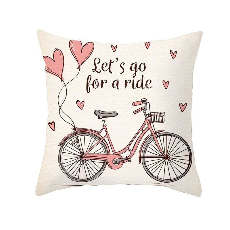 Kussenhoes fiets 45x45 cm