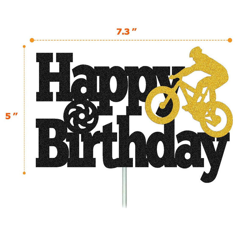Happy Birthday taart topper fiets