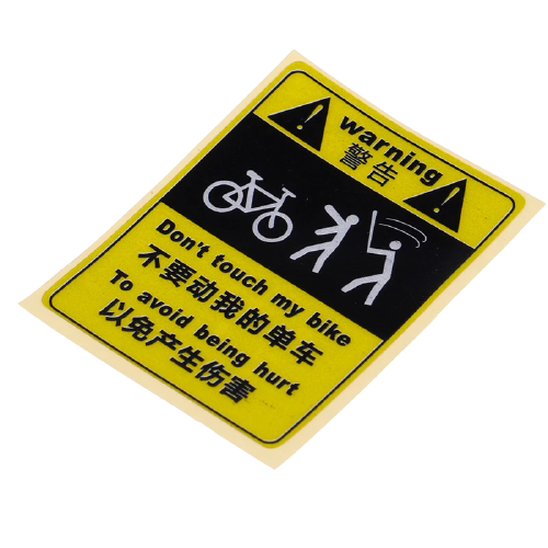 Don't touch my bike sticker