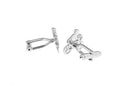 Manchetknopen fiets Zilver