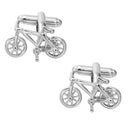 Manchetknopen fiets Zilver