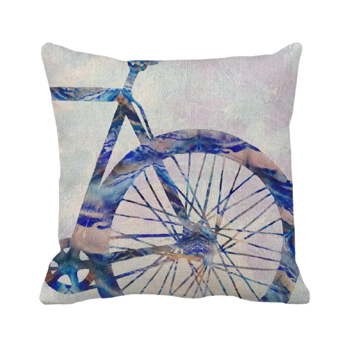 Kussenhoes fiets 45x45 cm