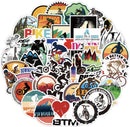 50 Stickers met Bmx - Mountainbike afbeeldingen