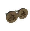Houten Manchetknopen fiets