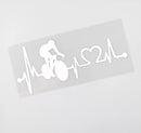 Auto / Raam sticker hartslag fietser