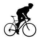 Auto / Raam sticker racefietser