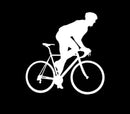 Auto / Raam sticker racefietser