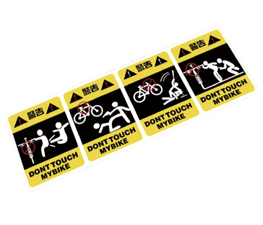 Don't touch my bike stickers set van 4