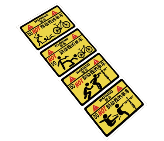 Don't touch my bike stickers set van 4