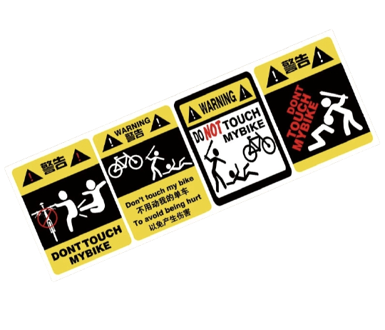 Don't touch my bike stickers set van 4