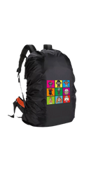 Regenhoes rugzak met print 45 liter