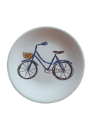 Ontbijtbord met fiets