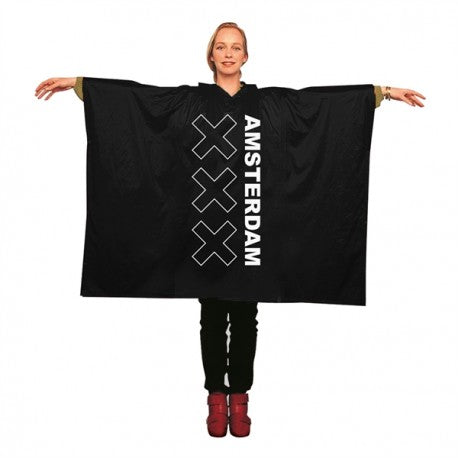 Poncho Amsterdam rood