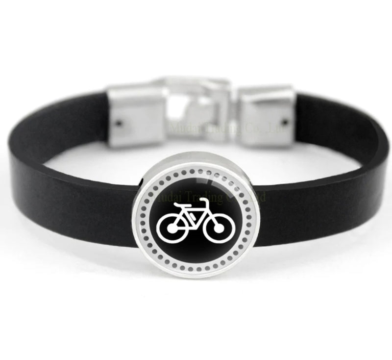 Fiets armband leer